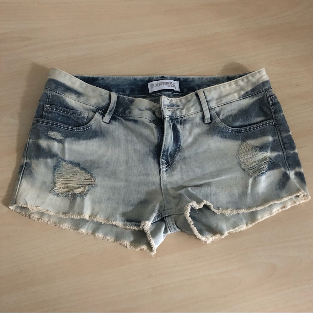 Express Distressed Jean Shorts